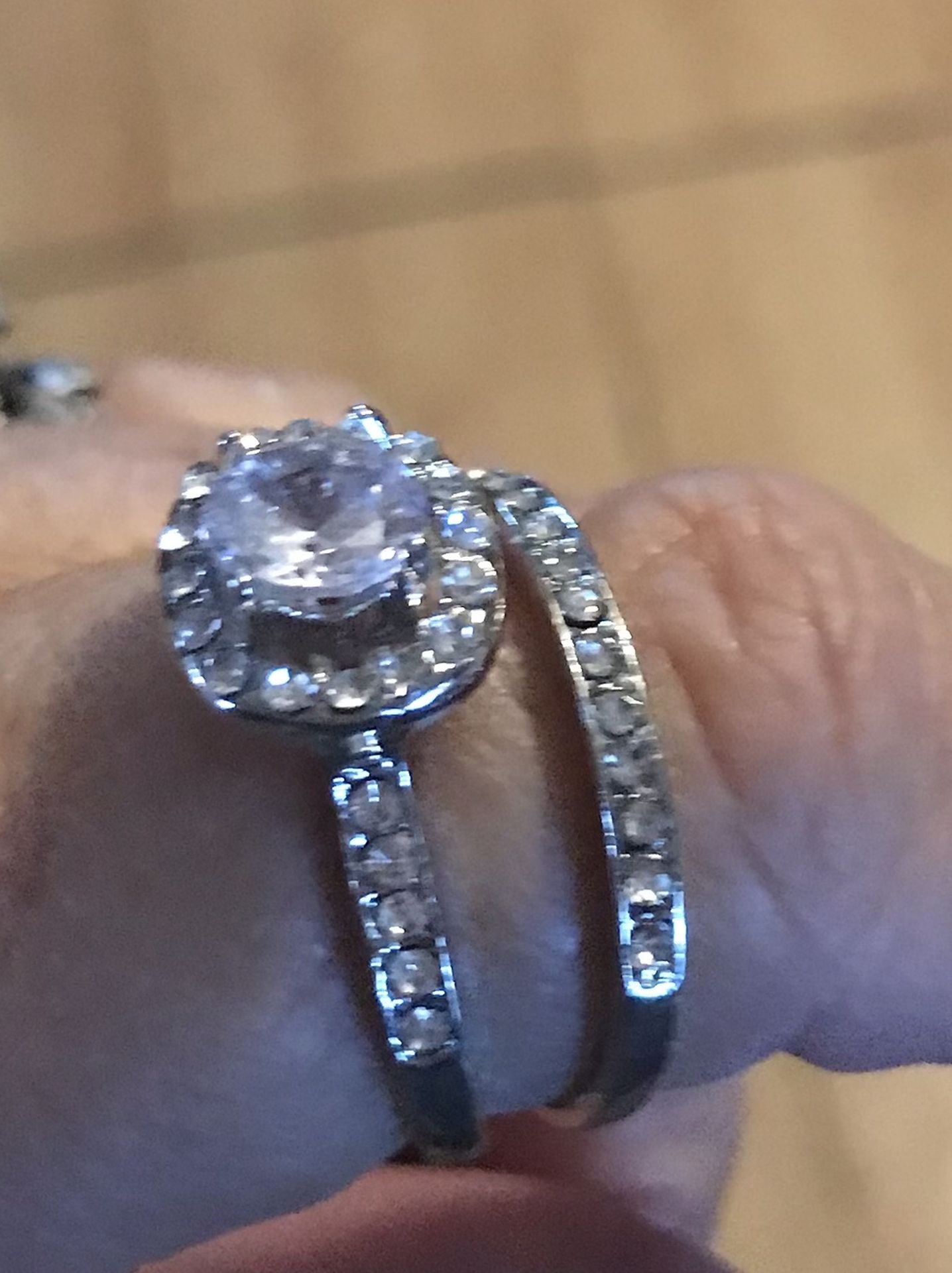 White Topaz Wedding Set