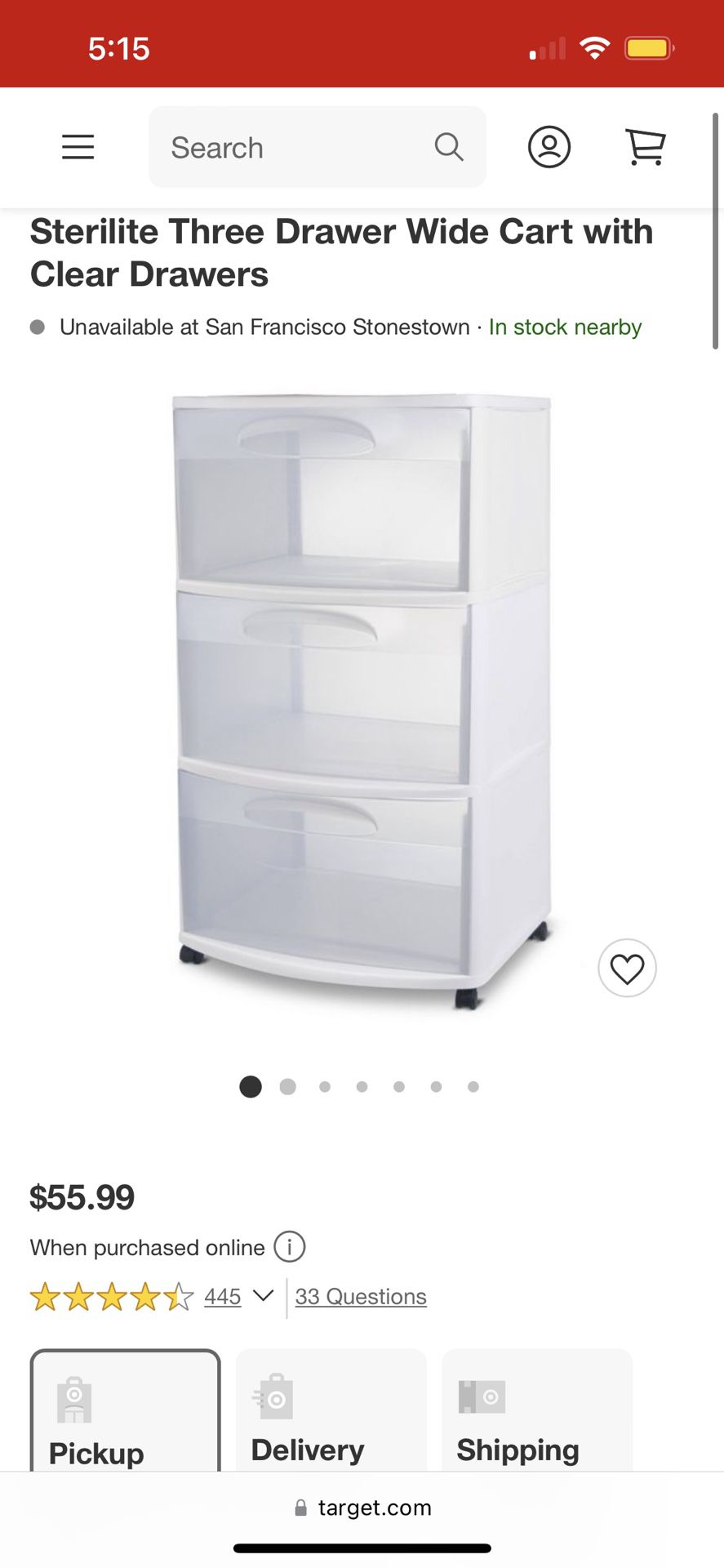 White Deep Plastic 3 Drawer Storage Bin (GOOD CONDITION) - $30