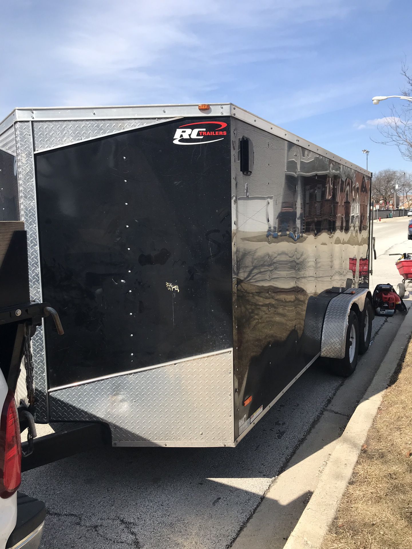 rc trailer 7x16 enclosed trailer 2016 purchased brand new , clean title and currently registered /plated well over $6k new