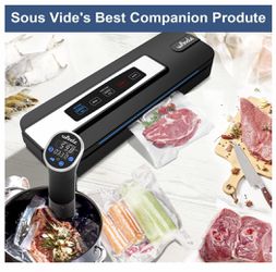 NEW IN BOX   Wancle Vacuum Sealer Machine, Automatic Vacuum Sealers, Led Indicator Lights, Dry & Moist Food Modes, Easy to Clean, Black Thumbnail