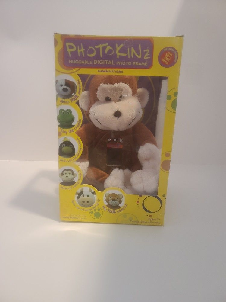 MONKEY Photokinz Huggable Digital Photo Frame Fun Loving Companion it do not come with the cable to connect to the PC