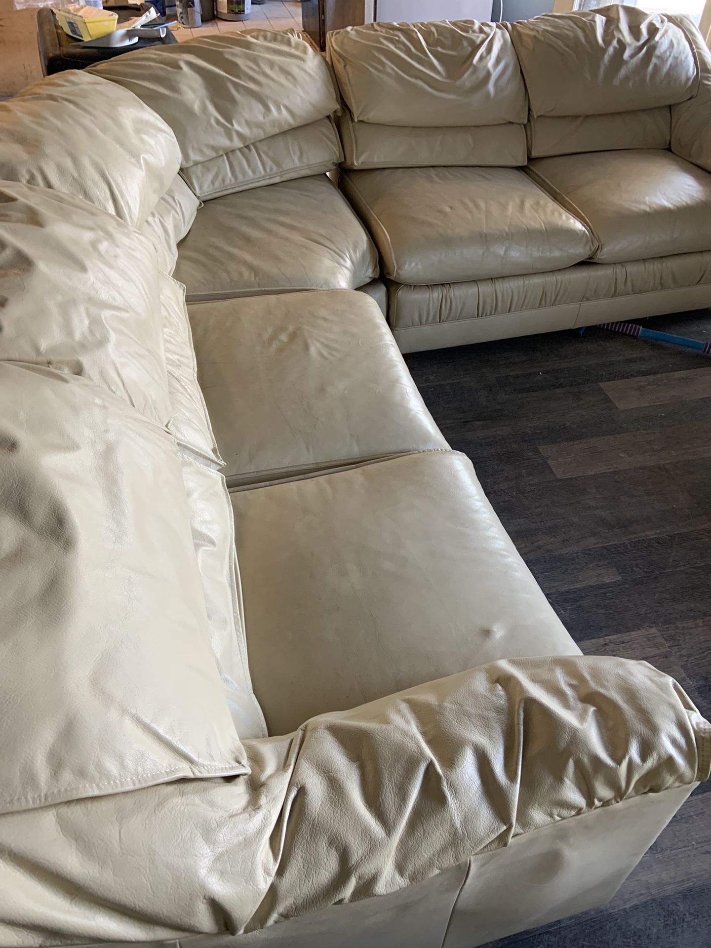 Leather Sectional Couch Sofa