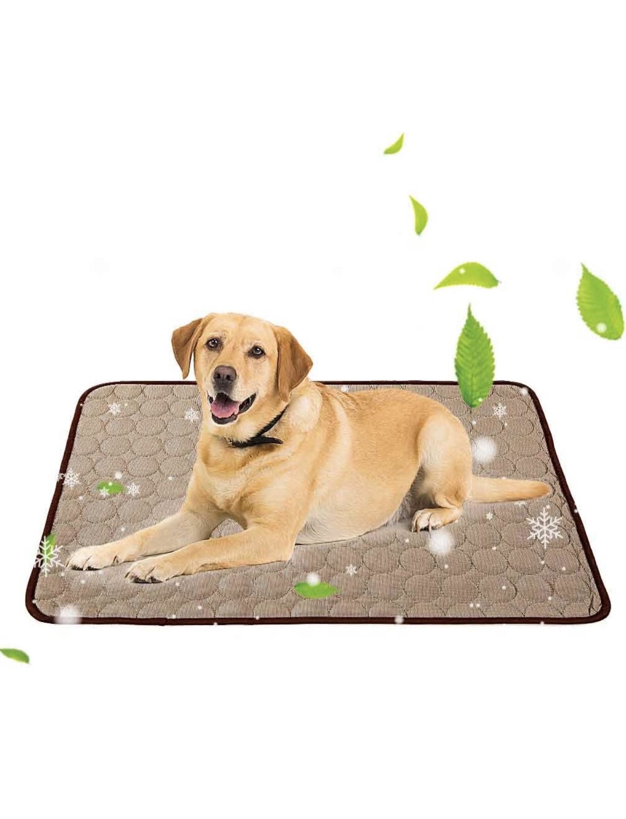 Jaaytct Cooling Mat for Dogs Cats Ice Silk Pet Self Cooling Pad Blanket for Pet Beds/Kennels/Couches /Car Seats/Floors Size XL
