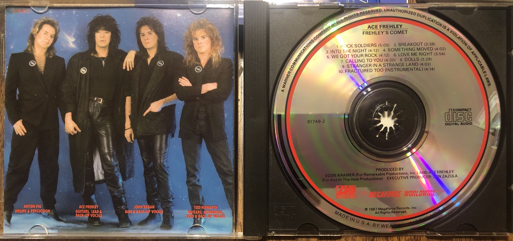 VTG 1987 ACE FREHLEY'S COMET CD 781749-2 Atlantic/Megaforce *RARE* [First Press]