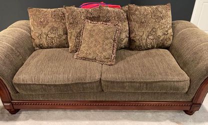 Couch And Loveseat Set With Pillows - Will Deliver Thumbnail