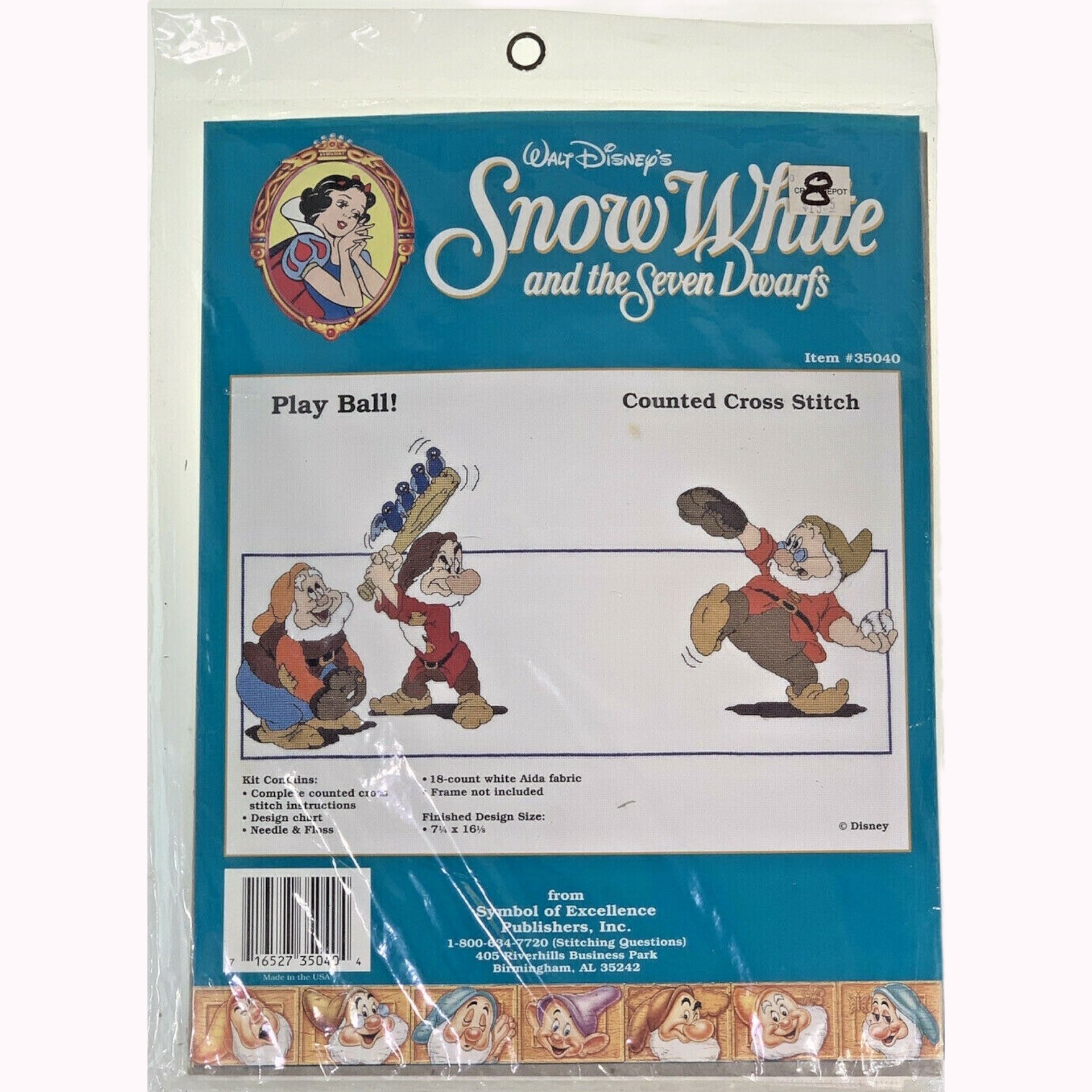 VINTAGE Disney Snow White Play Ball DIY Stitch Kit