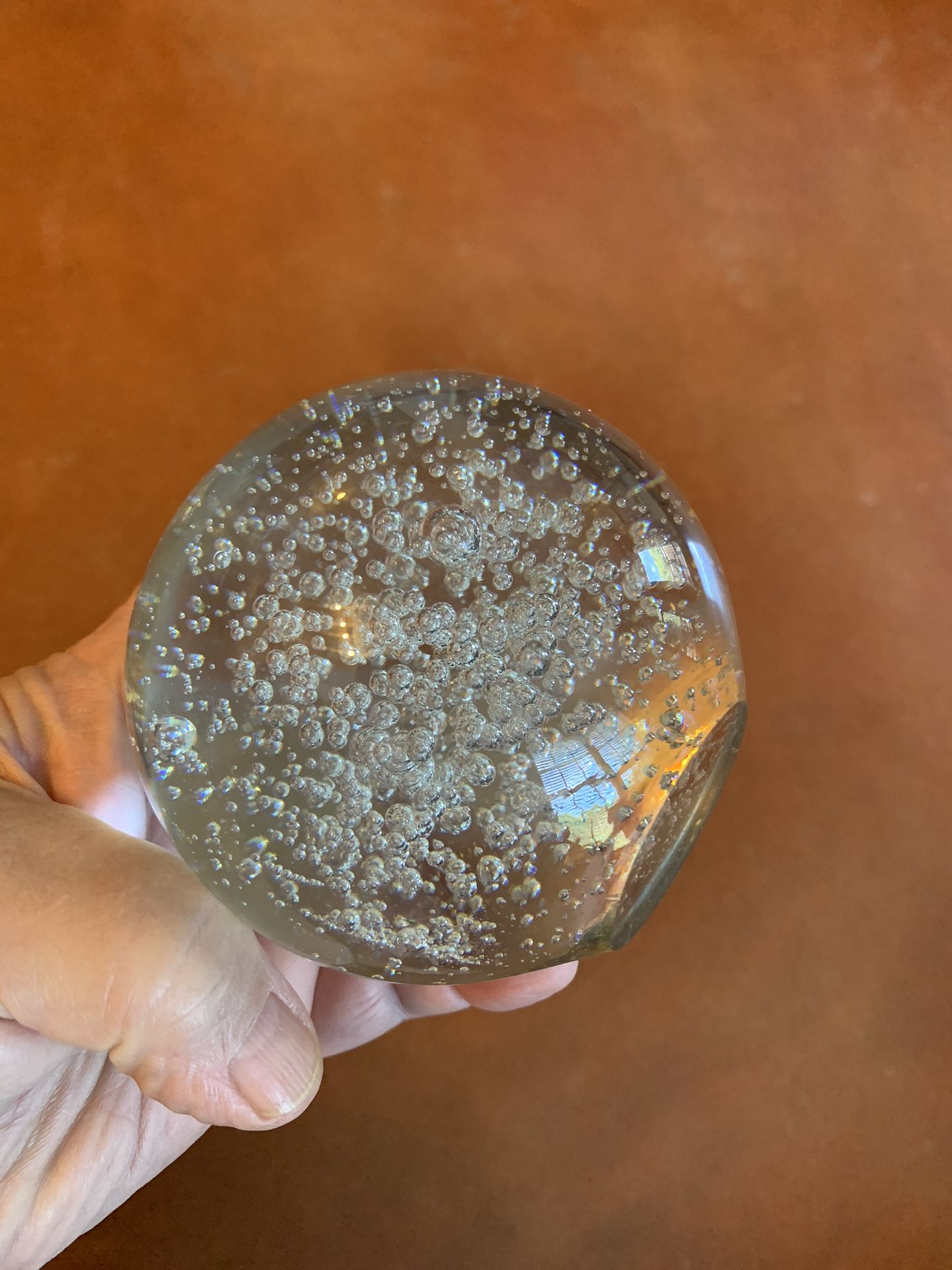 Glass Ball With Bubbles Inside 