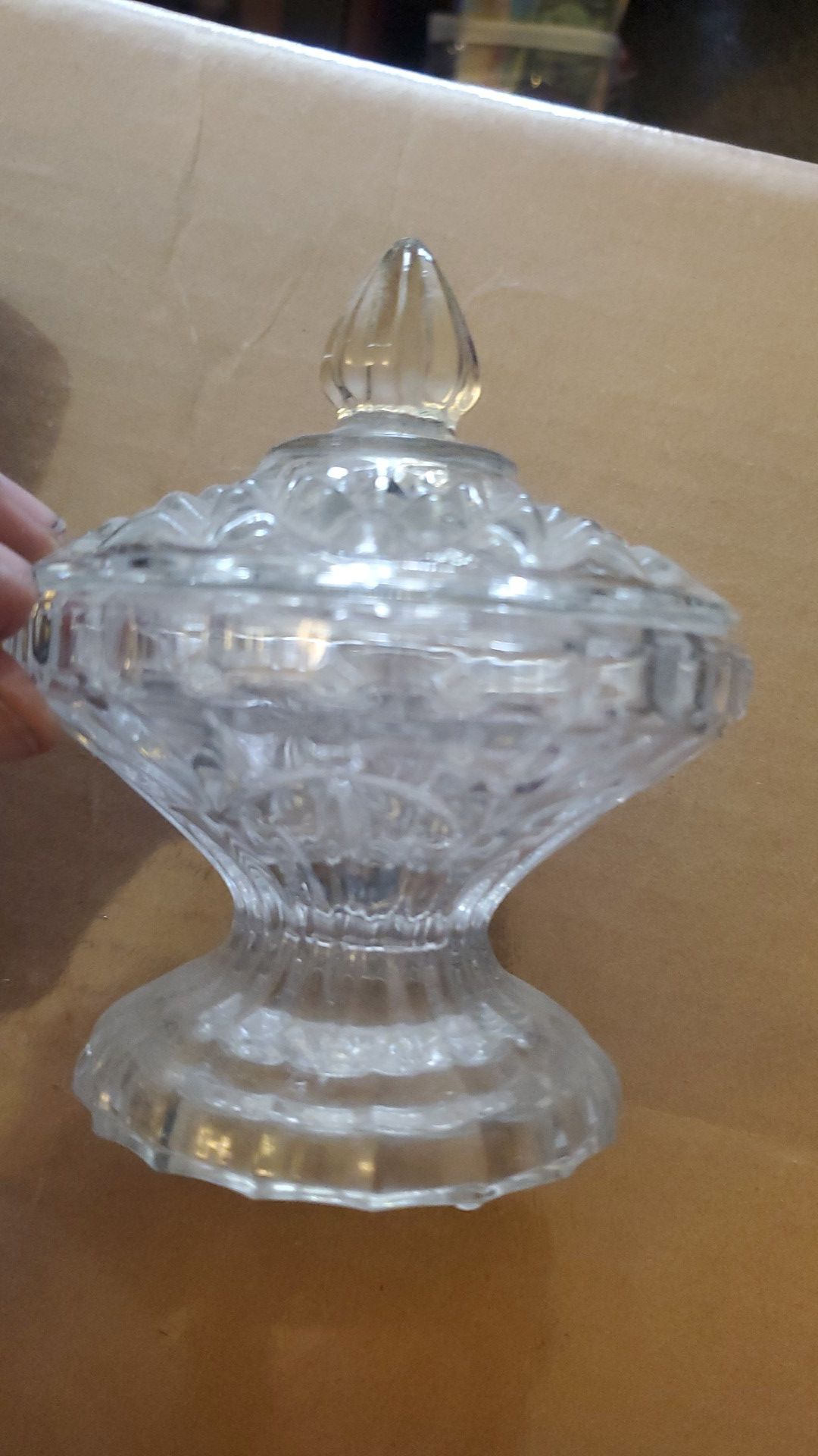 Decorative Items b ( 3 piece lot ) - Snow Globe & Candy Dish & Renaissance Goblet