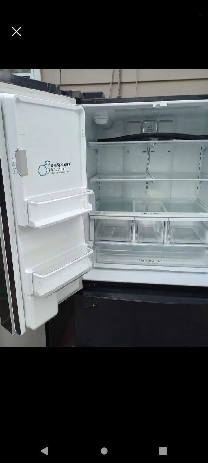 LG 8 Yrs Old Black stainless Steel Refrigerator