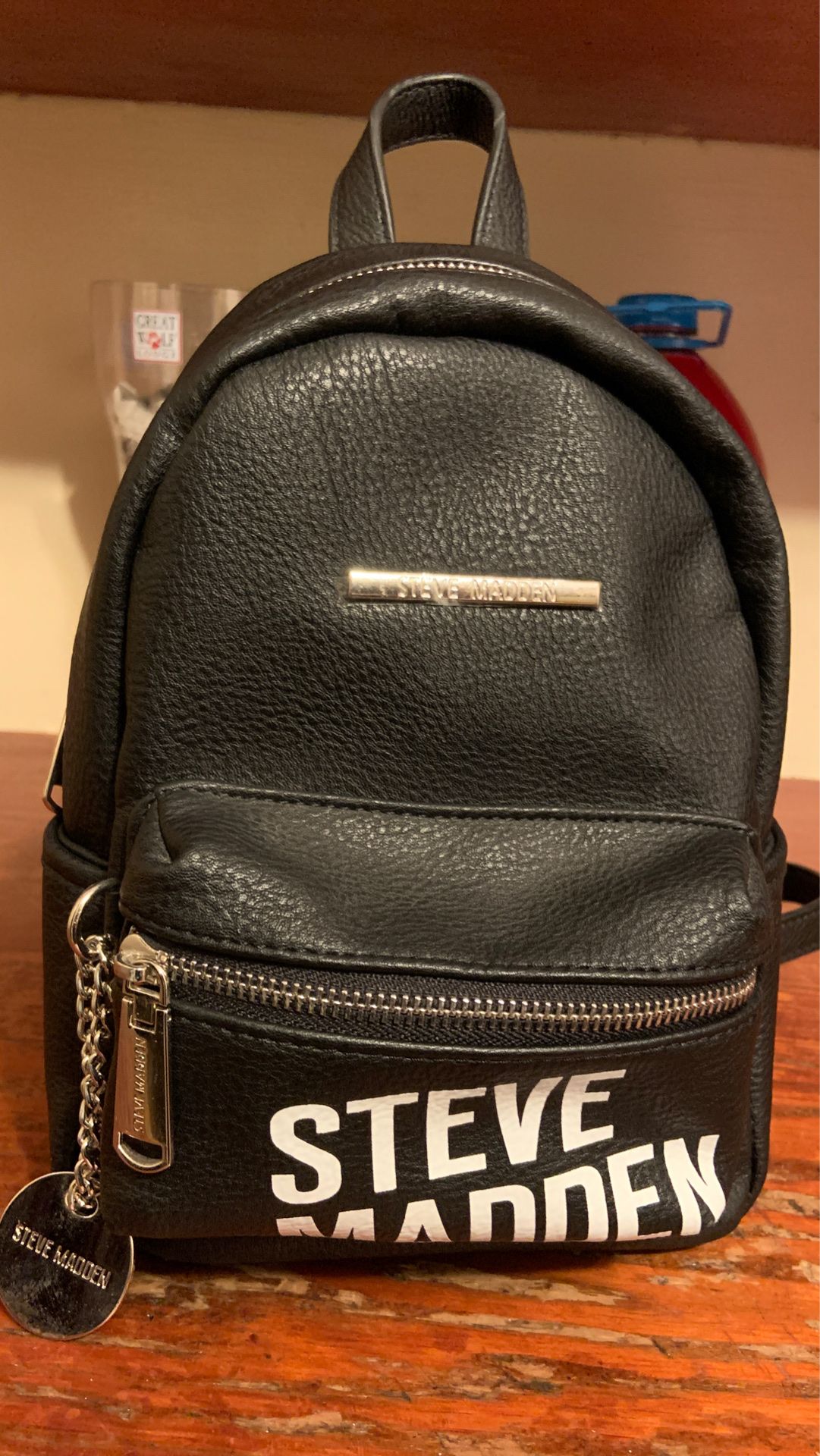 Steve Madden Black Bailey Mini Backpack