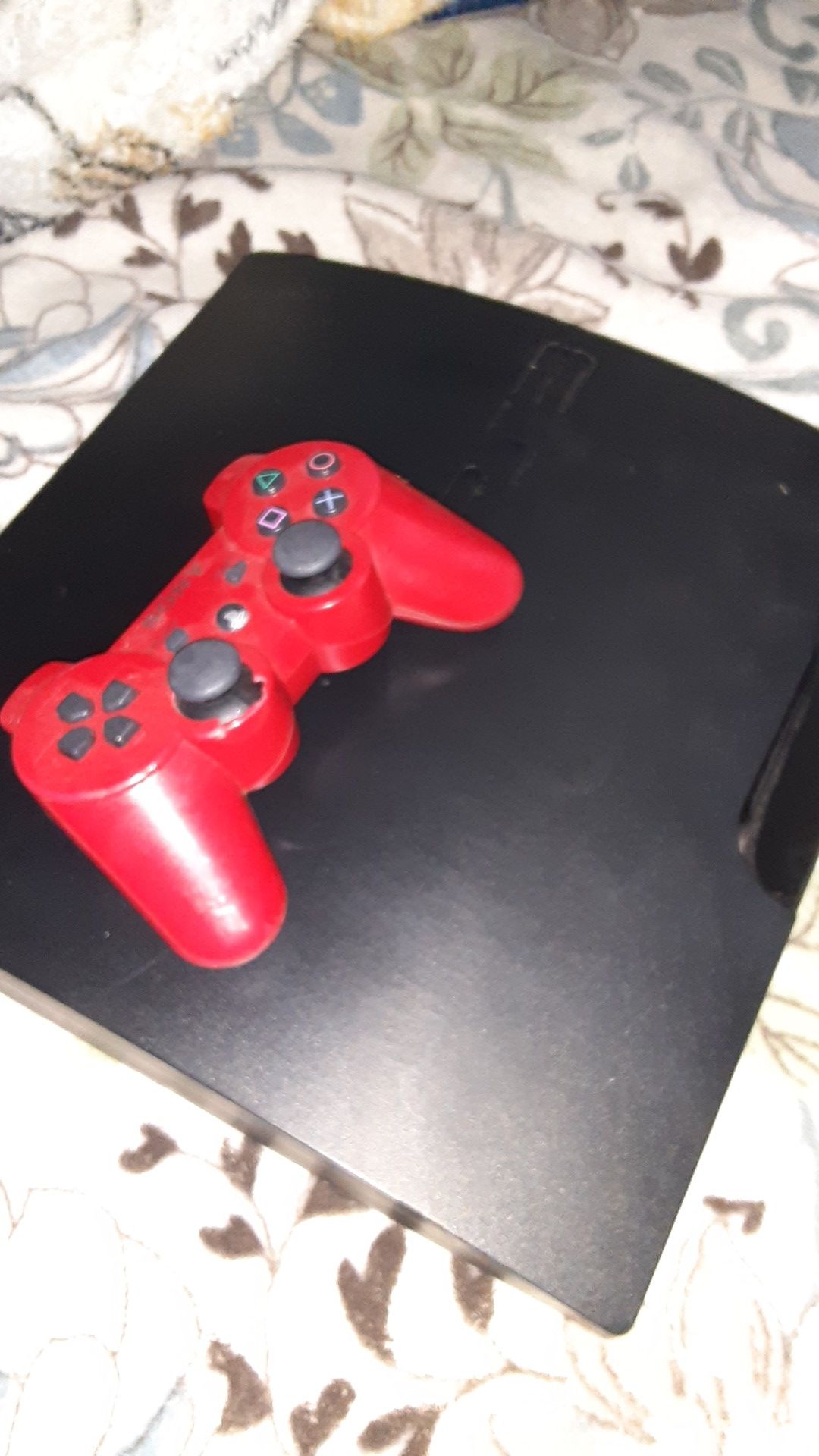 Ps3 slim with red controller