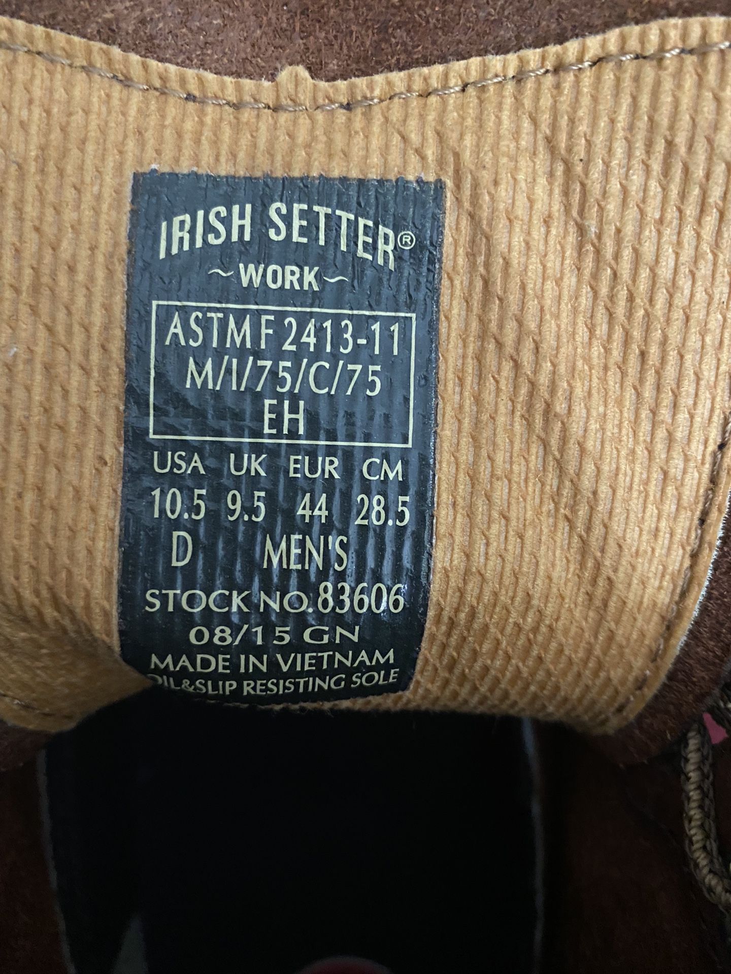 Red Wing Irish Setter Steel Toe Work Boots