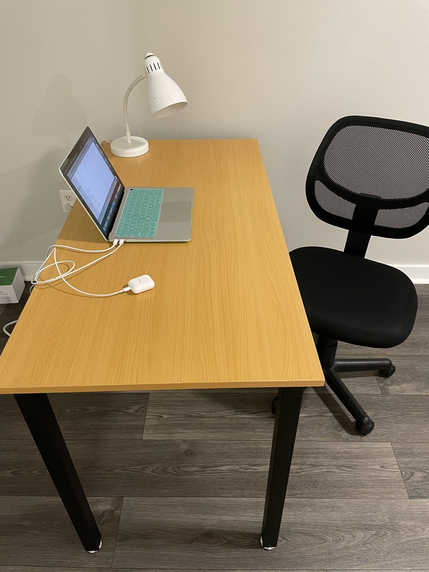 Desk and chair