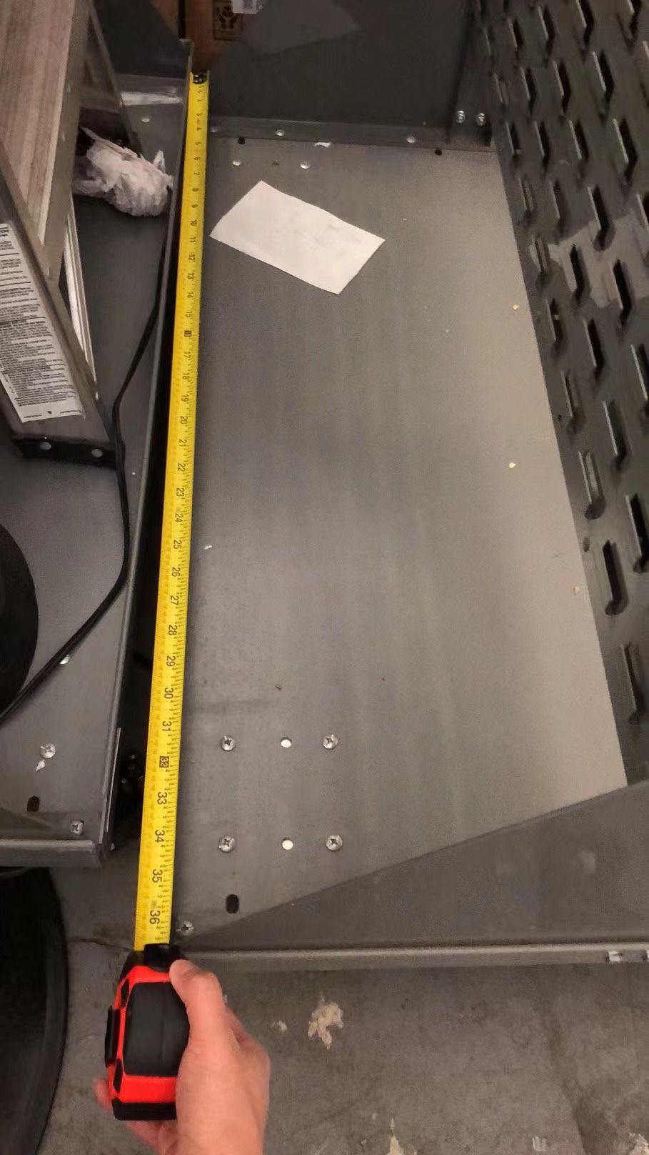 Shelves + Plastic Bin