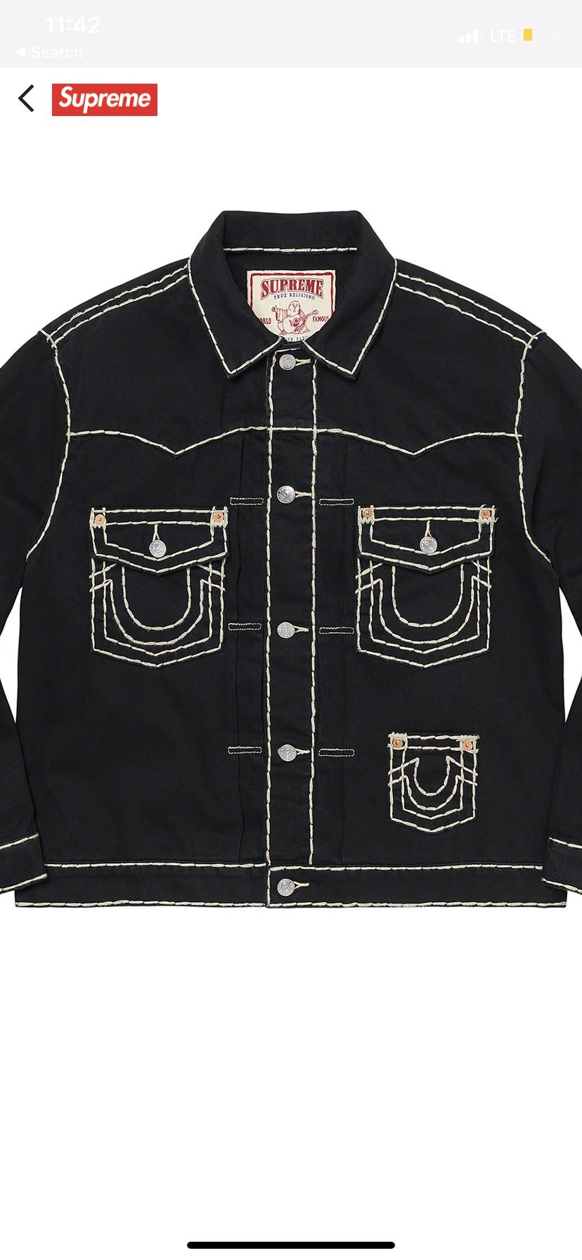 Supreme/ True Religion Denim Trucker Jacket 