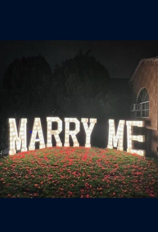 Marry Me 4ft Marquee Letters With Lights 