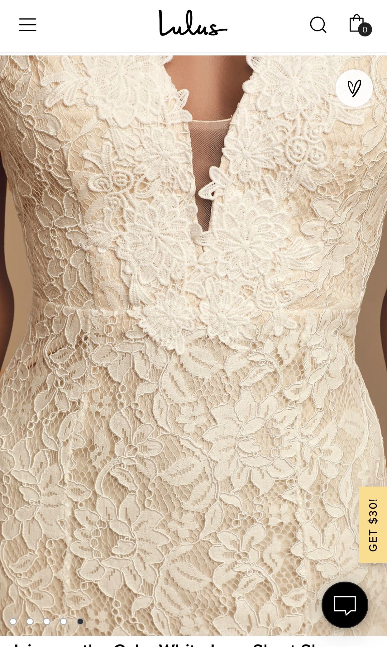 White Lace Short Sleeve Maxi Dress