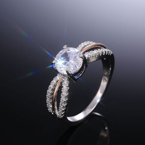 "Exquisite Three Layer Dainty Zircon Fashion Rings for Women, PD566