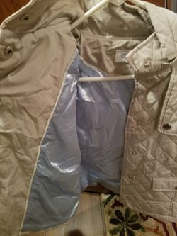 Calvin Klein Jacket, Beige Cream Khaki, Size Medium, Rain Jacket Thumbnail
