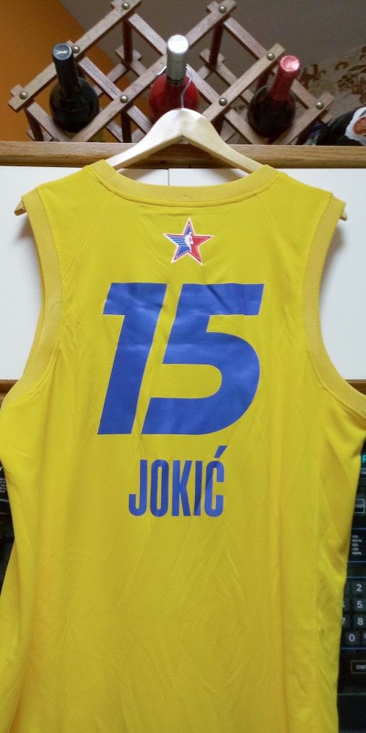 New NBA 2021 All-Star LAKERS LeBron James 23 or Denver Nuggets Jokic 15 Jersey Stitched