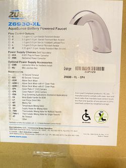 (FOR PARTS) ZURN Aquasense Automatic Battery Powered (4 Faucets & others) manufactured in Taiwan Thumbnail