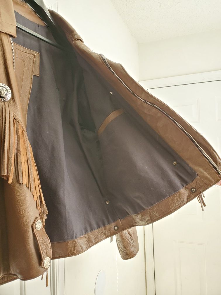 Custom Deerskin Leather Indian Motorcycle Jacket
