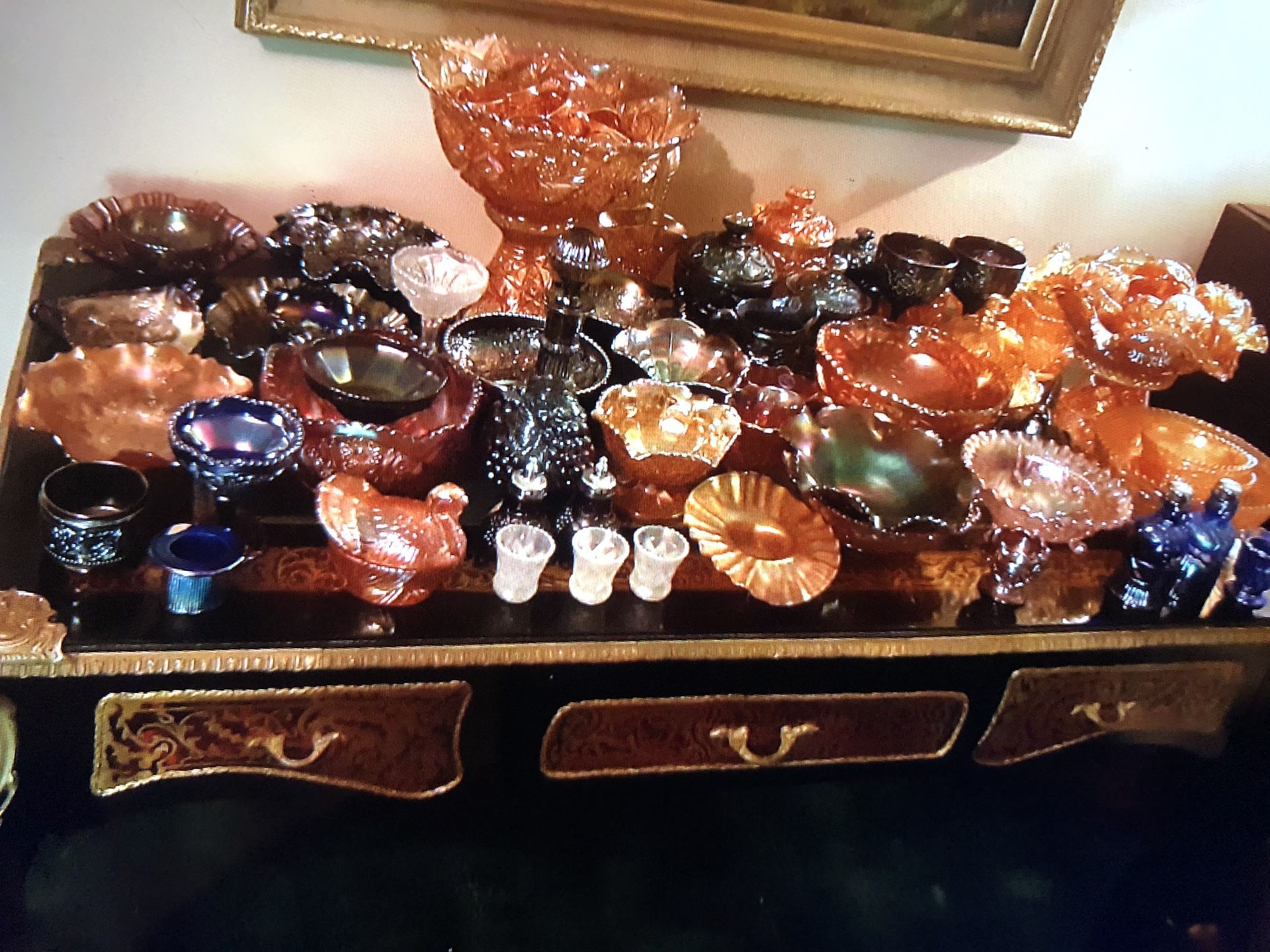 Fenton / carnival glass some rare pieces