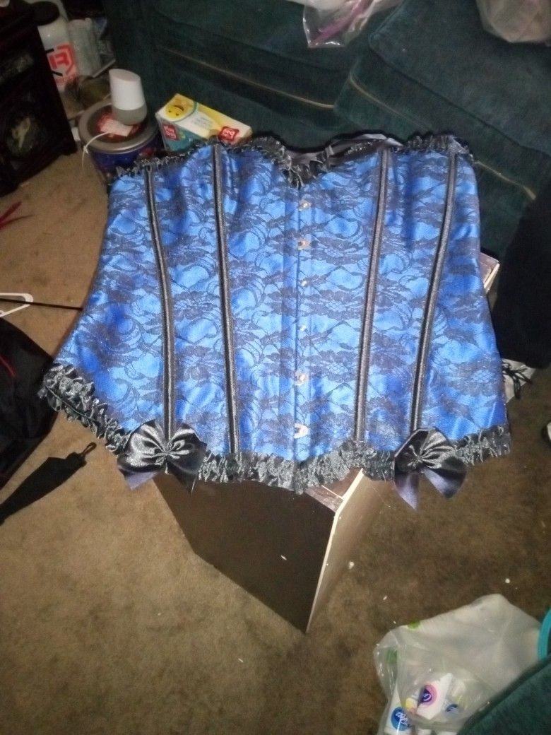 Sapphire Blue Corset Large