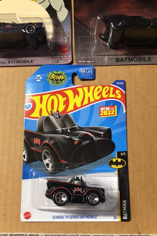 Hot Wheels Lot Of 3 TV Series DC Batman Batmobile NEW
