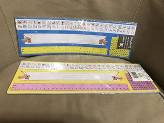 Students Desk Plates With Alphabet , Ruler , 100 Chart 30 Each Packet  Thumbnail