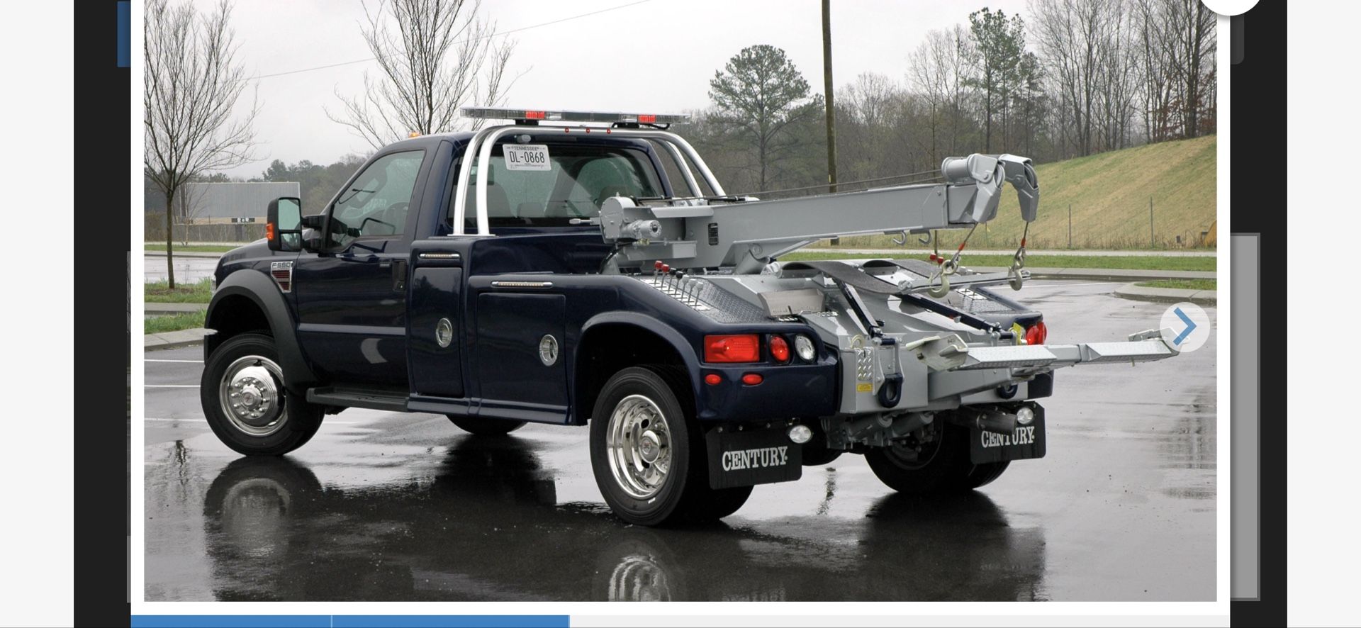 WRECKER BEDCENTURY 412 DUAL WINCHESREPO WHEEL LIFTTOW TRUCKTOWINGNO ENGINE OR TRANSMISSION