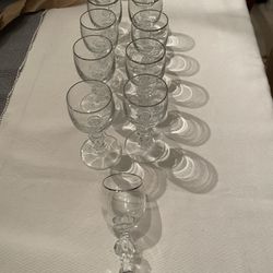 Silver Rim Stem Glassware  Thumbnail