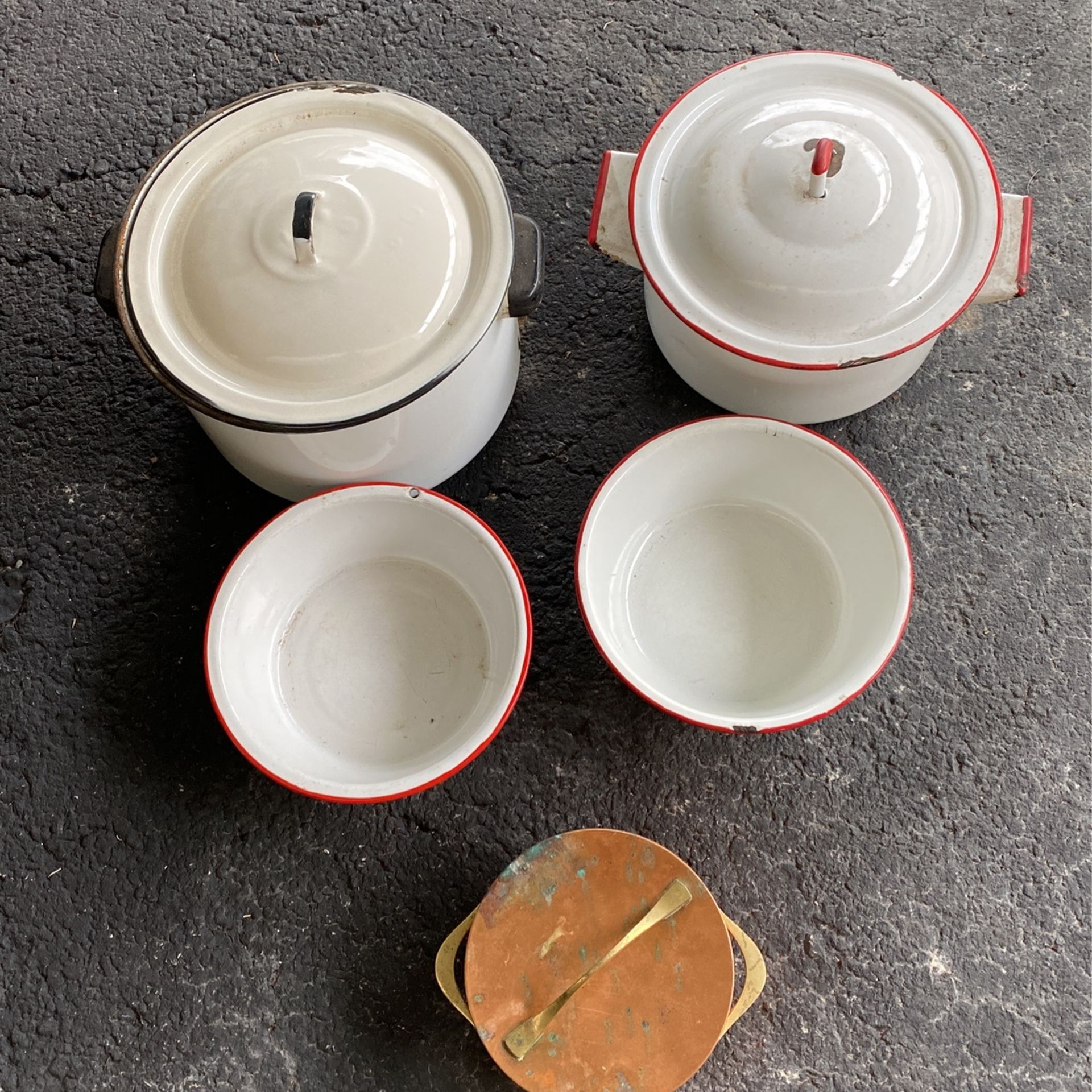 Antique Porcelain Pans Serious Interest Only