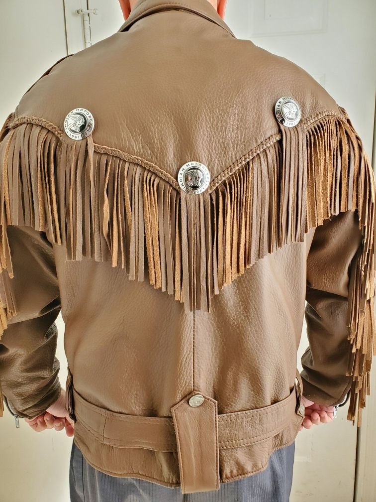 Custom Deerskin Leather Indian Motorcycle Jacket