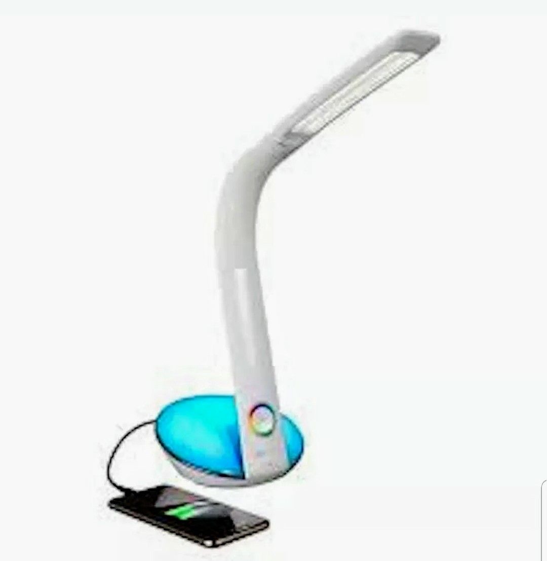 OttLite LED Desk Lamp with Colour Changing Base (White)
