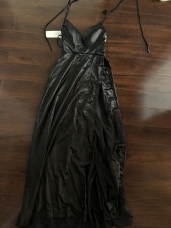 Black silk prom dress Thumbnail