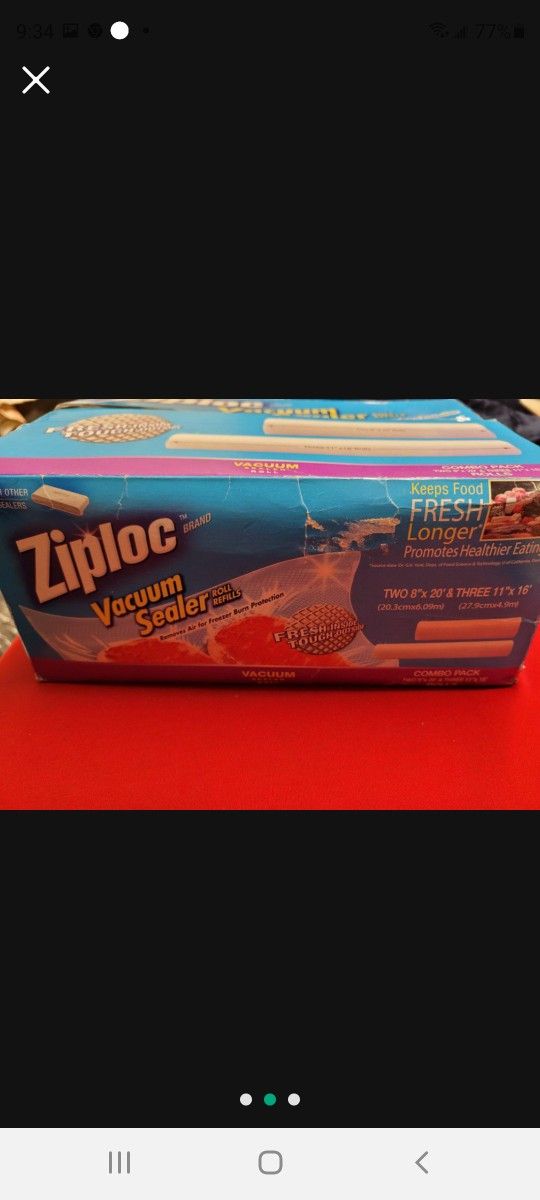 Ziplock Vacume Sealer Roll Refills