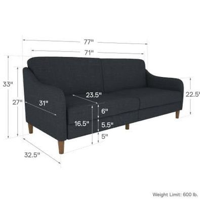 Modern Grey Sleeper Couch