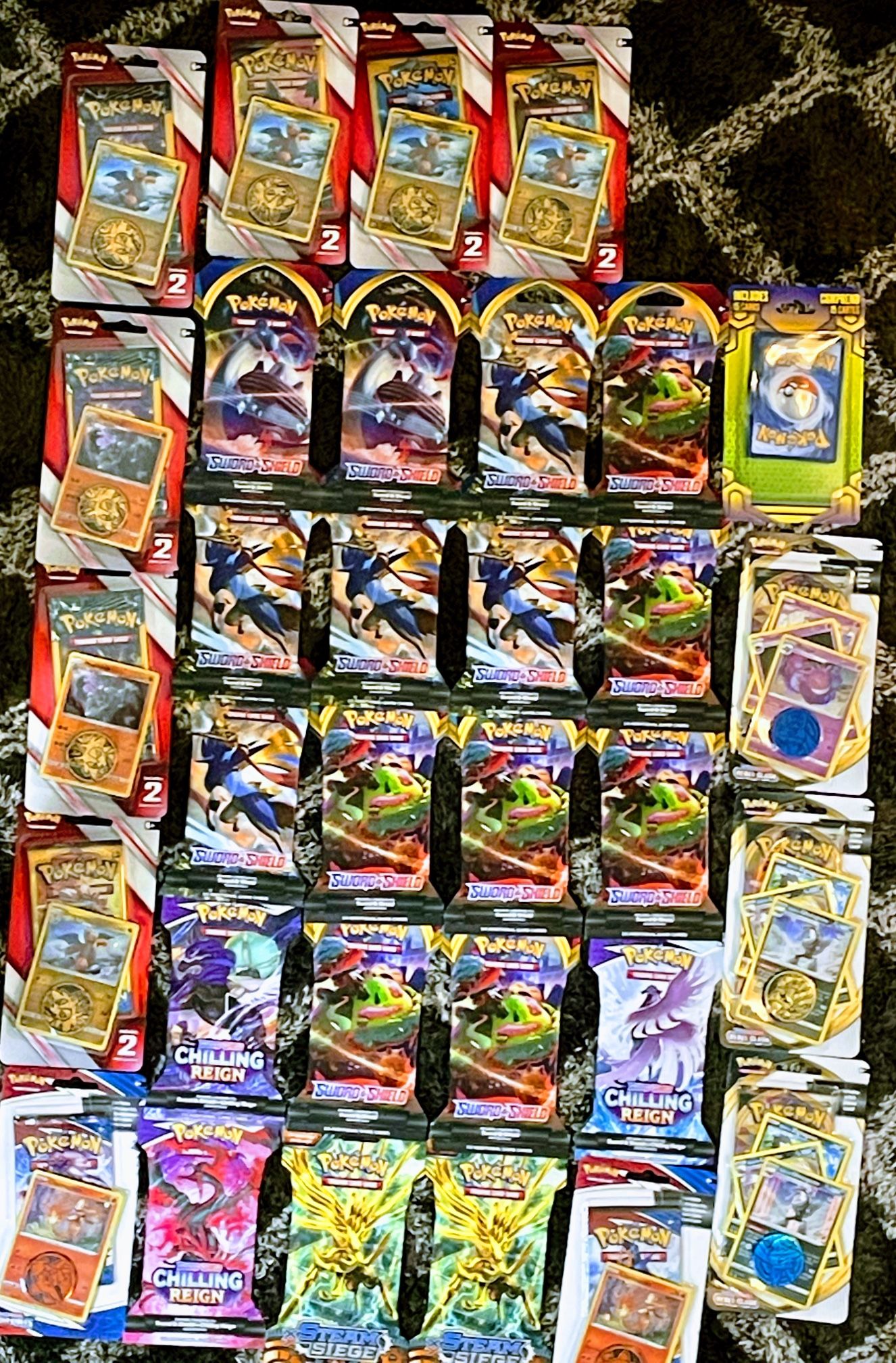 Huge Pokémon Card Sleeved Pack And BLISTER Pack Lot