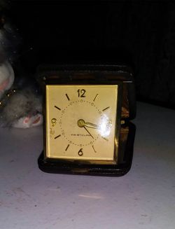 Vintage Westclox Travel Alarm Clock Wind Up Folding Working Clock Thumbnail