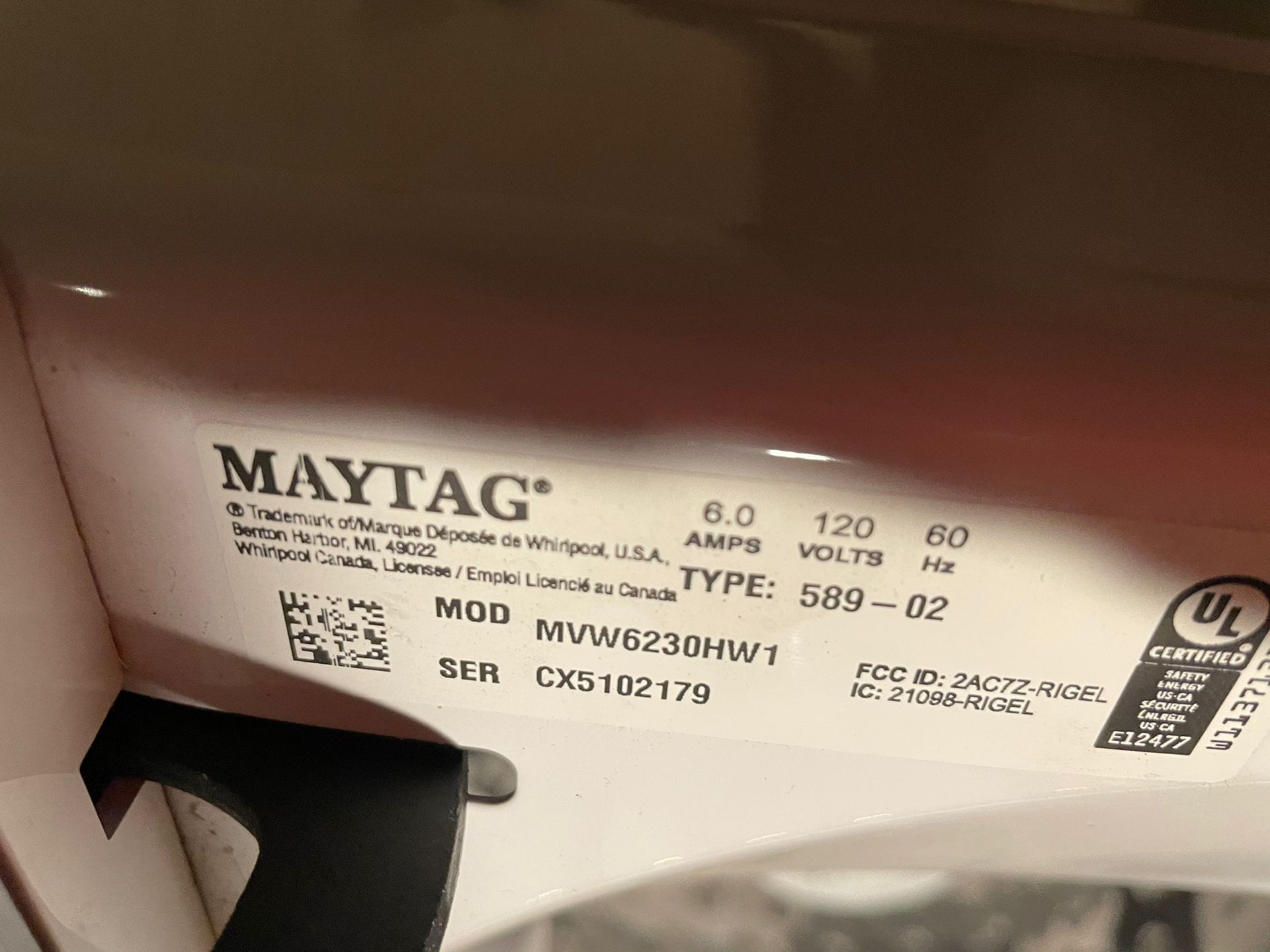 New Maytag Washing Machine