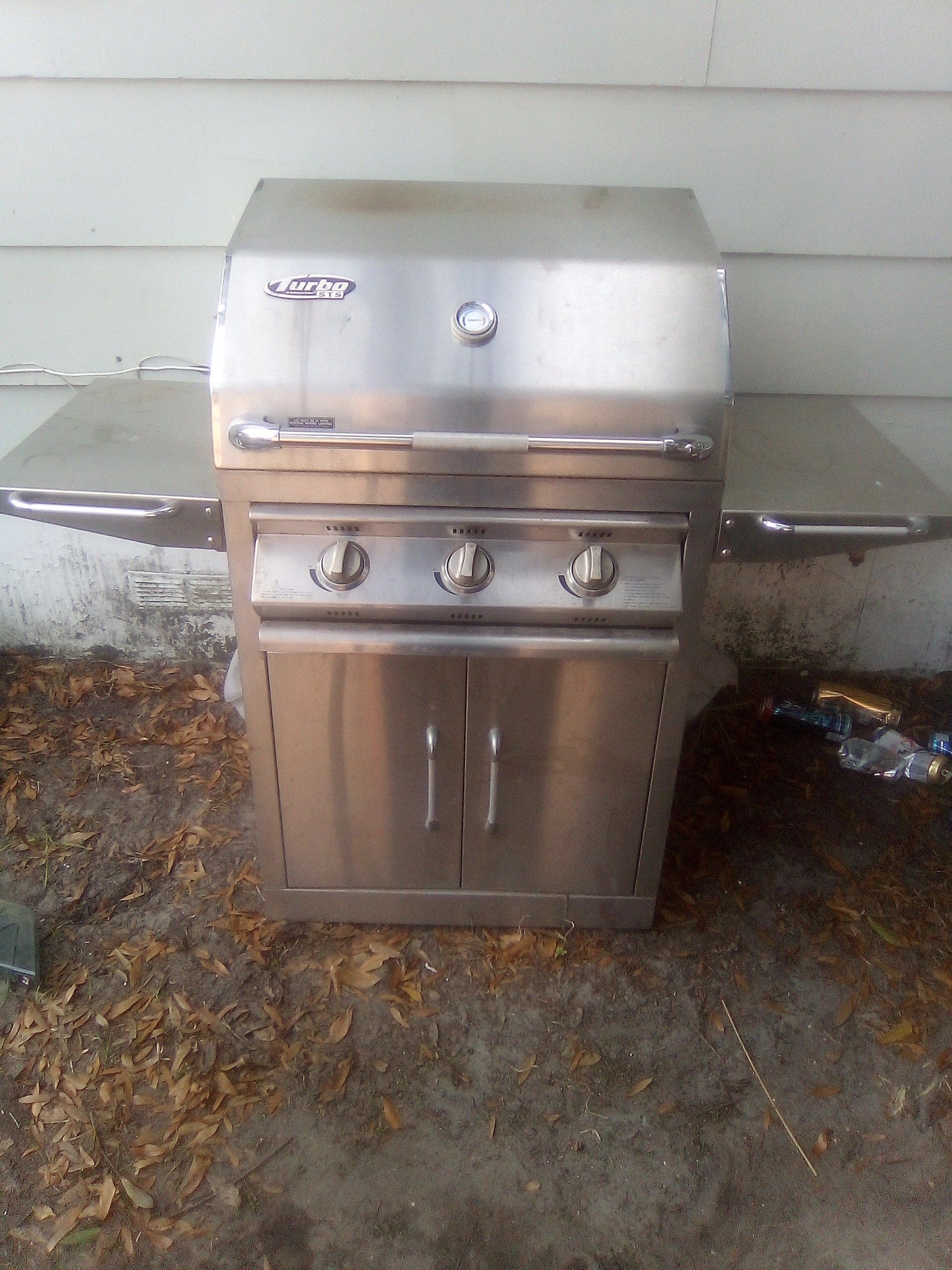 Turbo STS 3 burner solid stainless steel grill, by barbeques galore