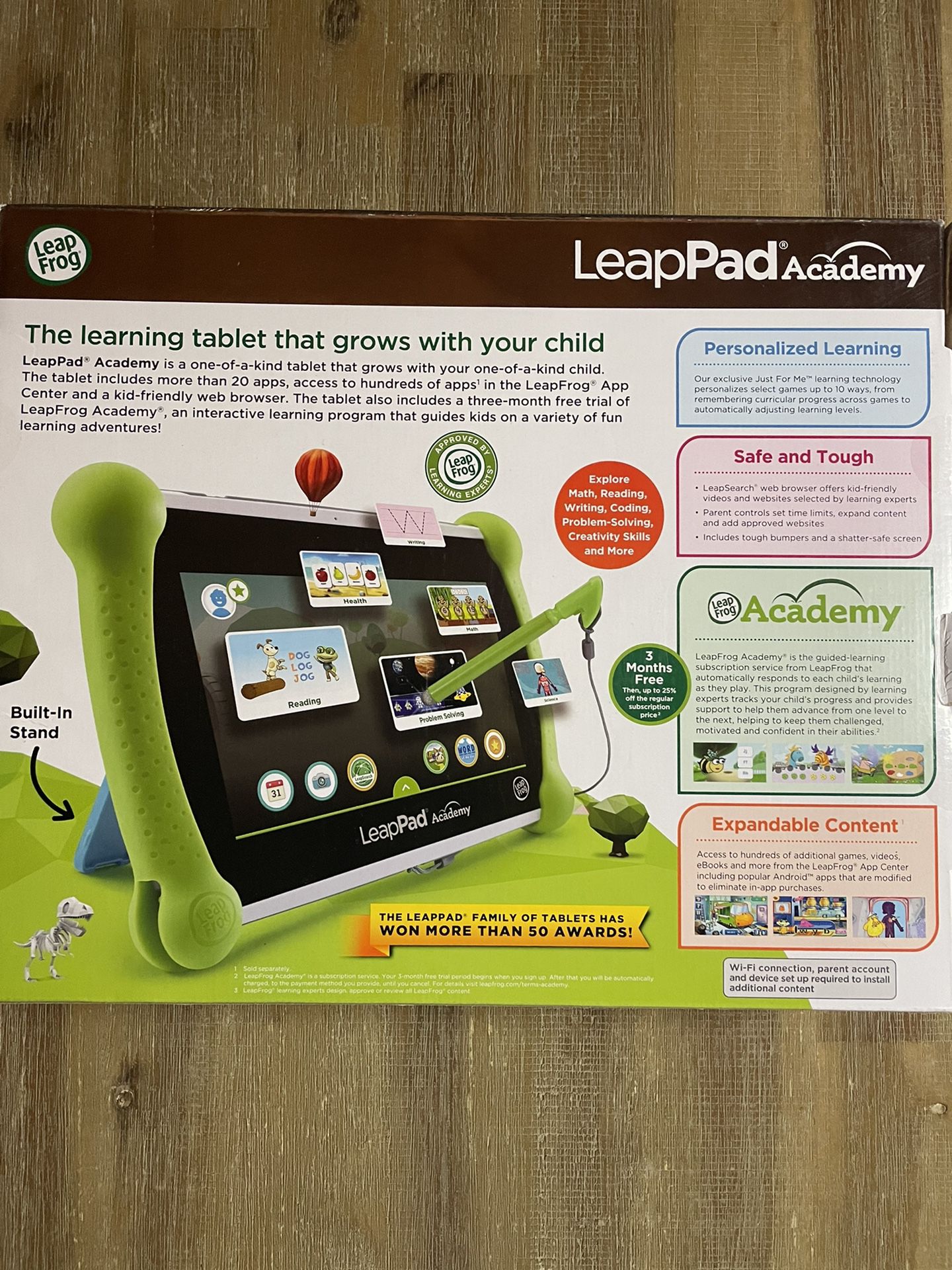 LeapFrog LeapPad Academy Kids’ Learning Tablet, Green (NEW/SEALED)