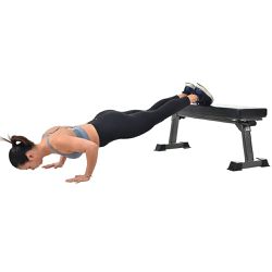 Foldable Flat Bench for Multi-Purpose Weight Training and Ab Exercises (Black) Thumbnail