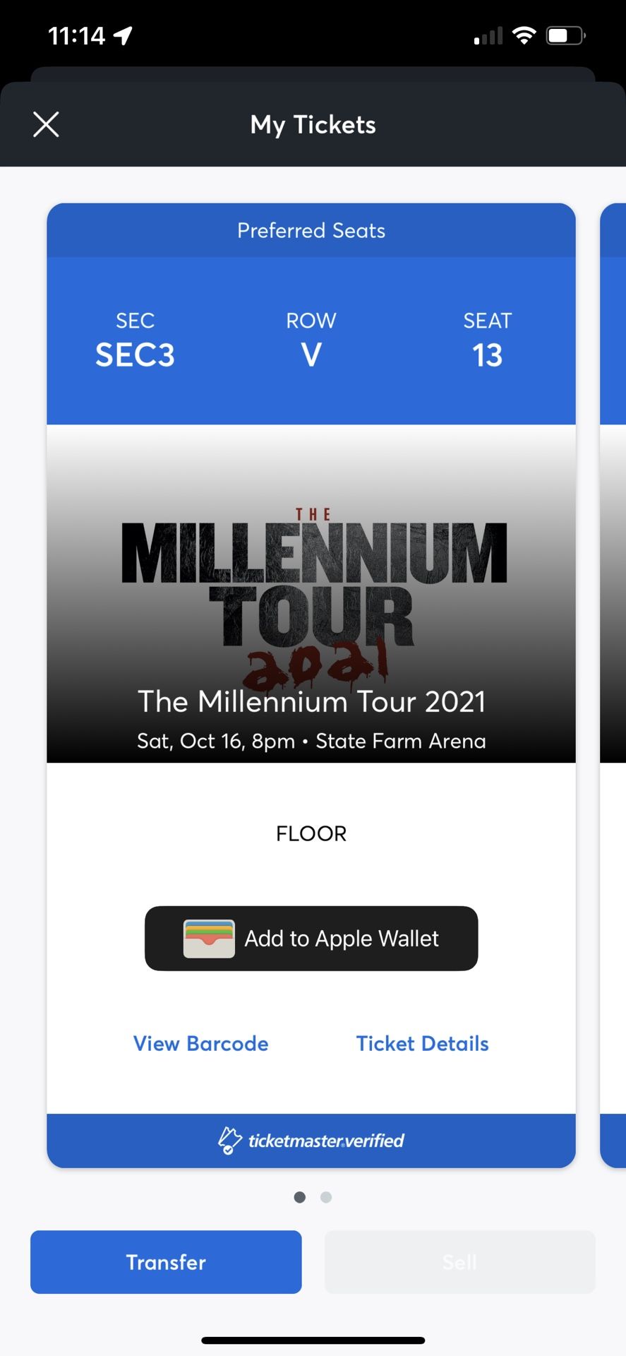 Millennium Tour Tickets 2 On The Floor
