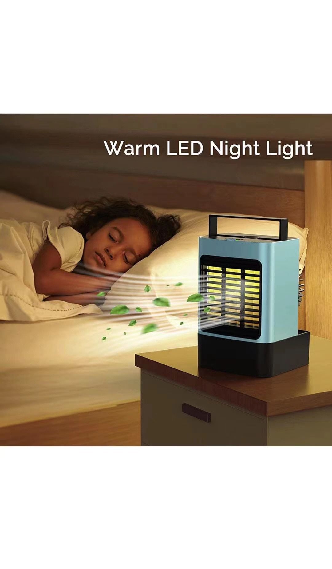 Personal Air Cooler, 5000mAh Rechargeable Battery Operated 60°&120° Auto Oscillation, Portable Air Conditioner Fan with 3 Wind Speeds & 2 Refrigeratio