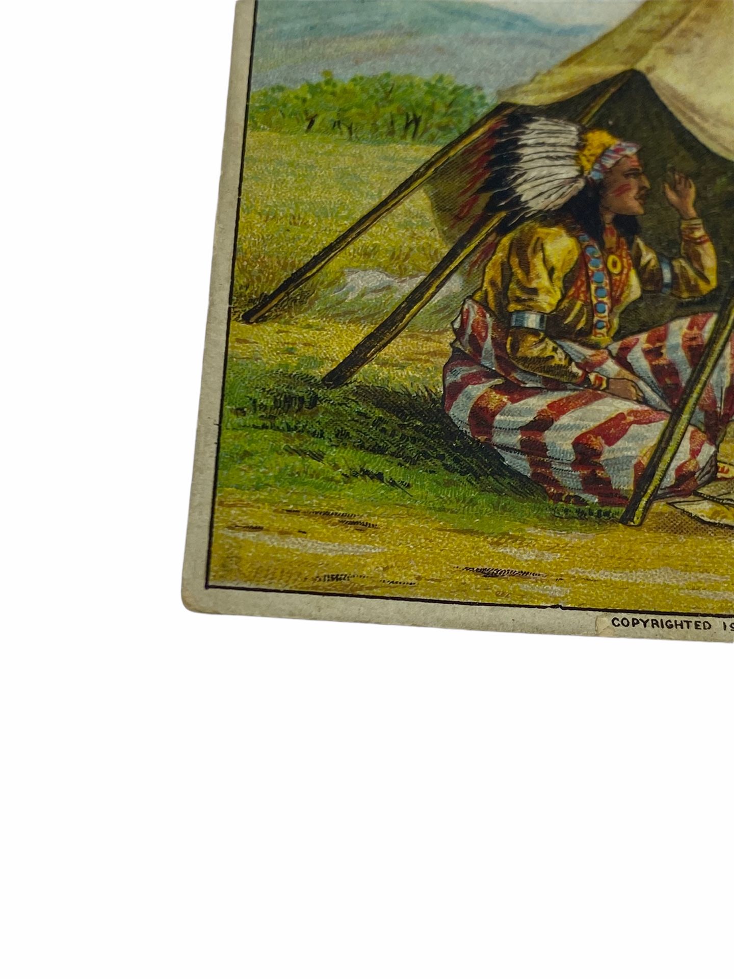 Rare 1910 U.S. Marine Tobacco Cigarette Trading Card Indian Chief Painting Face