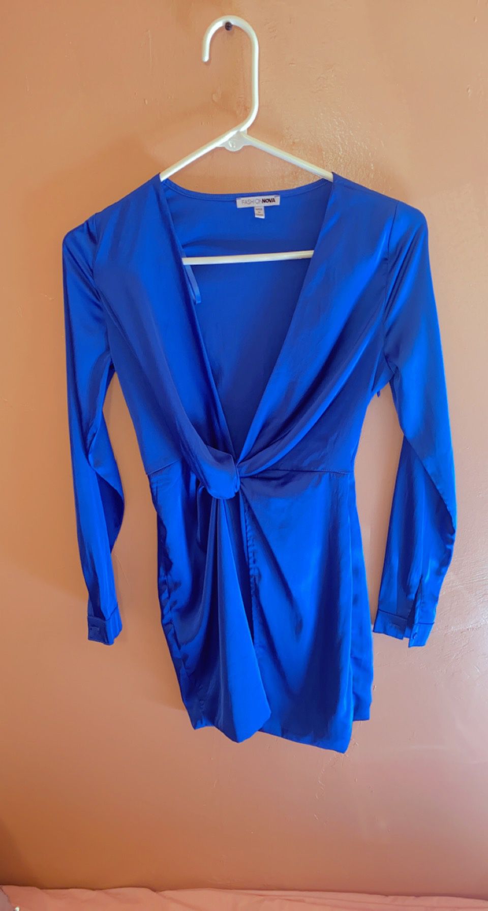 Royal Blue Satin Dress 