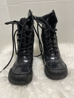 UGG Butte II Waterproof Winter Black Boots Kids Size 1 Thumbnail