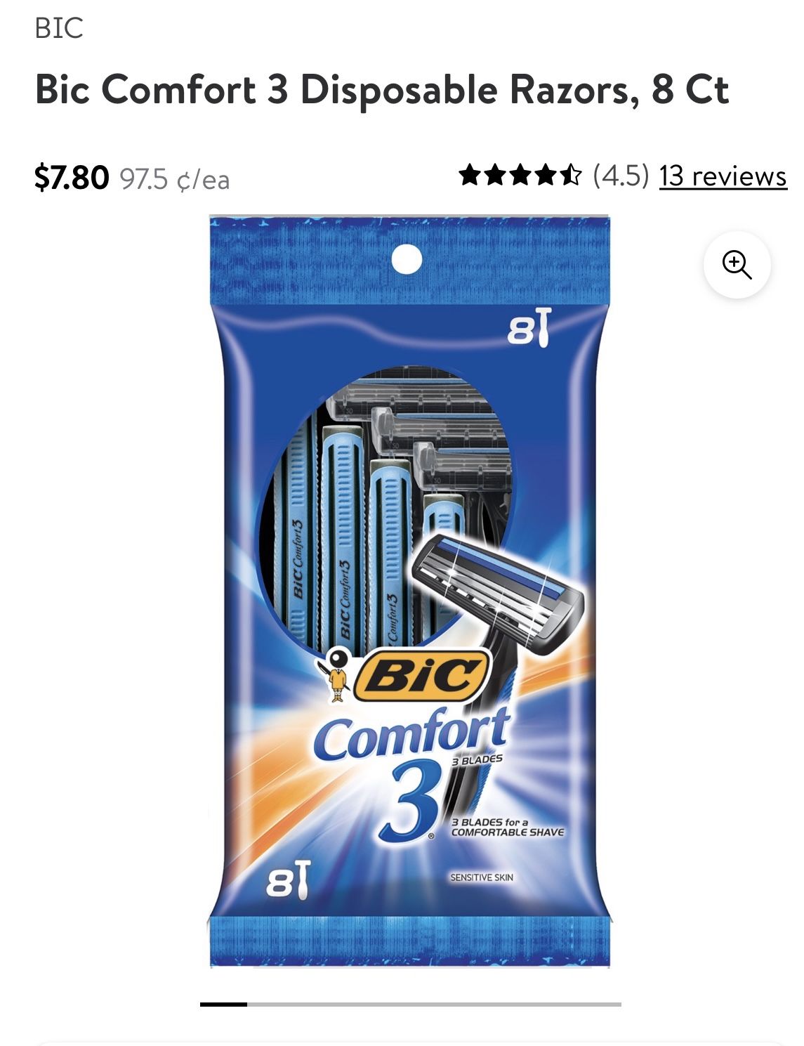 Lot of (7) Schick, Gillette, & Bic Razors